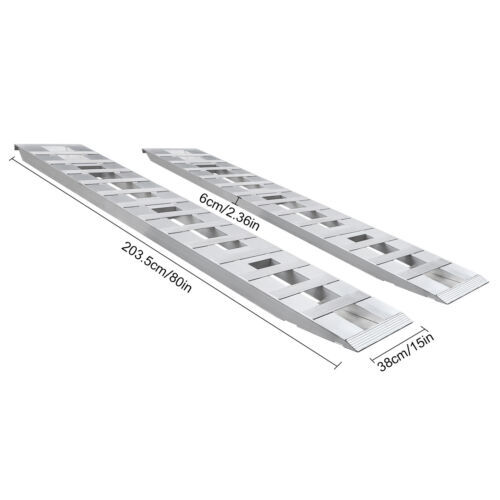 2pcs Aluminum Trailer Ramps Loading Ramps Truck Car Auto Trailer Ramps - Picture 3 of 21