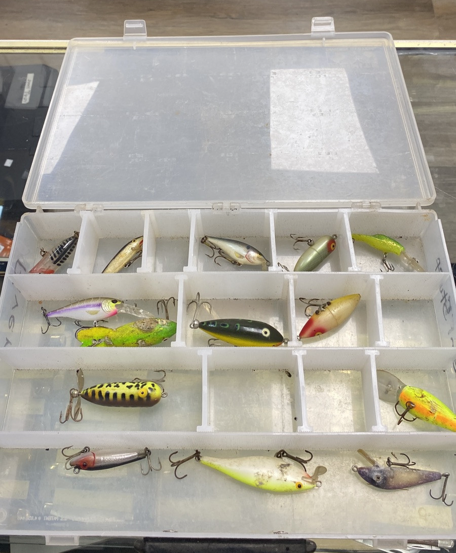 Fish. Skip Box Mixed Lot of 14 Fishing Lures & Plastic Bait Box, Rapala, Skip Jack ...