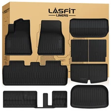 Floor Mats for Tesla Model Y 2020-2025(7 Seats only) 1st&2nd&3rd Row&Cargo&Trunk