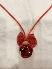 Vintage Red christmas ribboned jingle bell necklace — photo 2