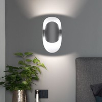 Wandleuchte Wandlampe Flurleuchte Weiß Up Down Wohnzimmerleuchte Stahl H 30 Cm