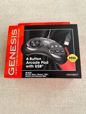 Retro-Bit Official Sega Genesis Controller 6-Button Arcade Pad for Sega Genesis