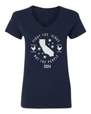 Fight The Virus Not The People - Bird Flu Awareness Ladies' V-Neck Tshirt