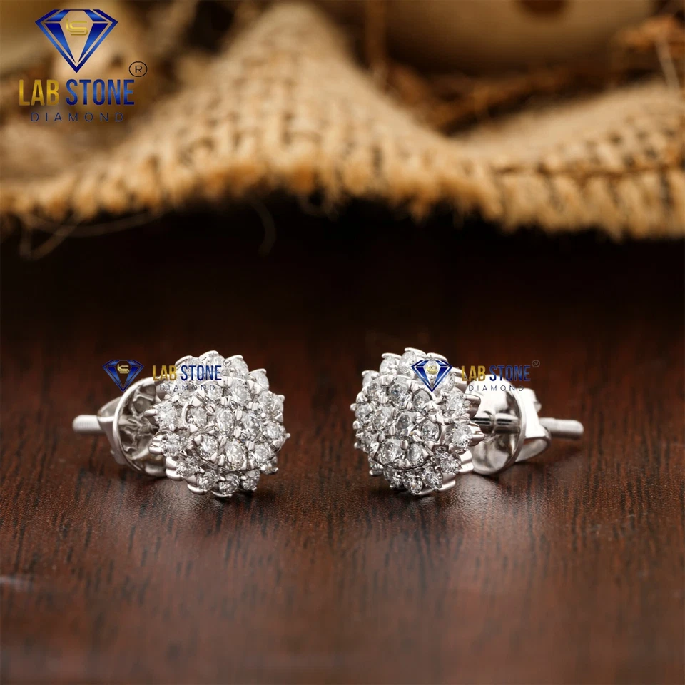 0.871 TDW Round Cut Diamond White Gold Pendant & Earring Set EF color VS Clarity - Image 2 of 4