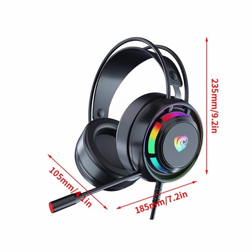 Cuffie Gaming Cablate Cuffie Con Microfono Cancellazione Rumore Controlli Audio Nuove - Foto 4 di 8