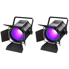 2x 200W COB LED Stage Par Can Light DMX Audience Blinder DJ Party Light w/ Cover