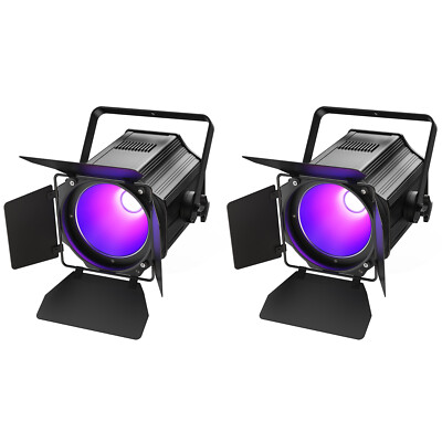 2x 200W COB LED Stage Par Can Light DMX Audience Blinder DJ Party Light w/ Cover