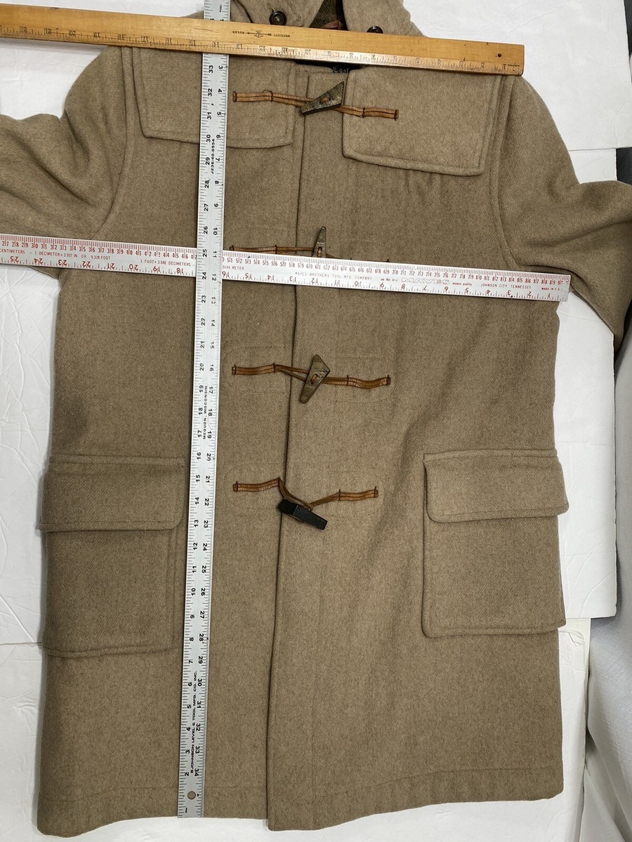 Vintage 70's Gloverall Original English Duffle Coat Camel Brown