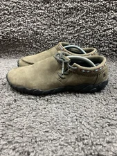 Teva Moki souk women’s shoe size 8 tan suede with trim and side lace
