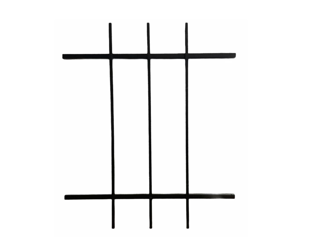 Grille de defense DISTRI pour fenetre 105x60 cm en acier noir
