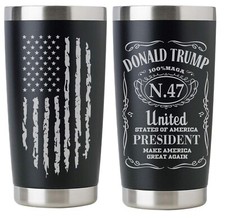 Trump 2024 President Tumbler 20 oz Stainless Steel 2 Sided Laser Engraved MAGA