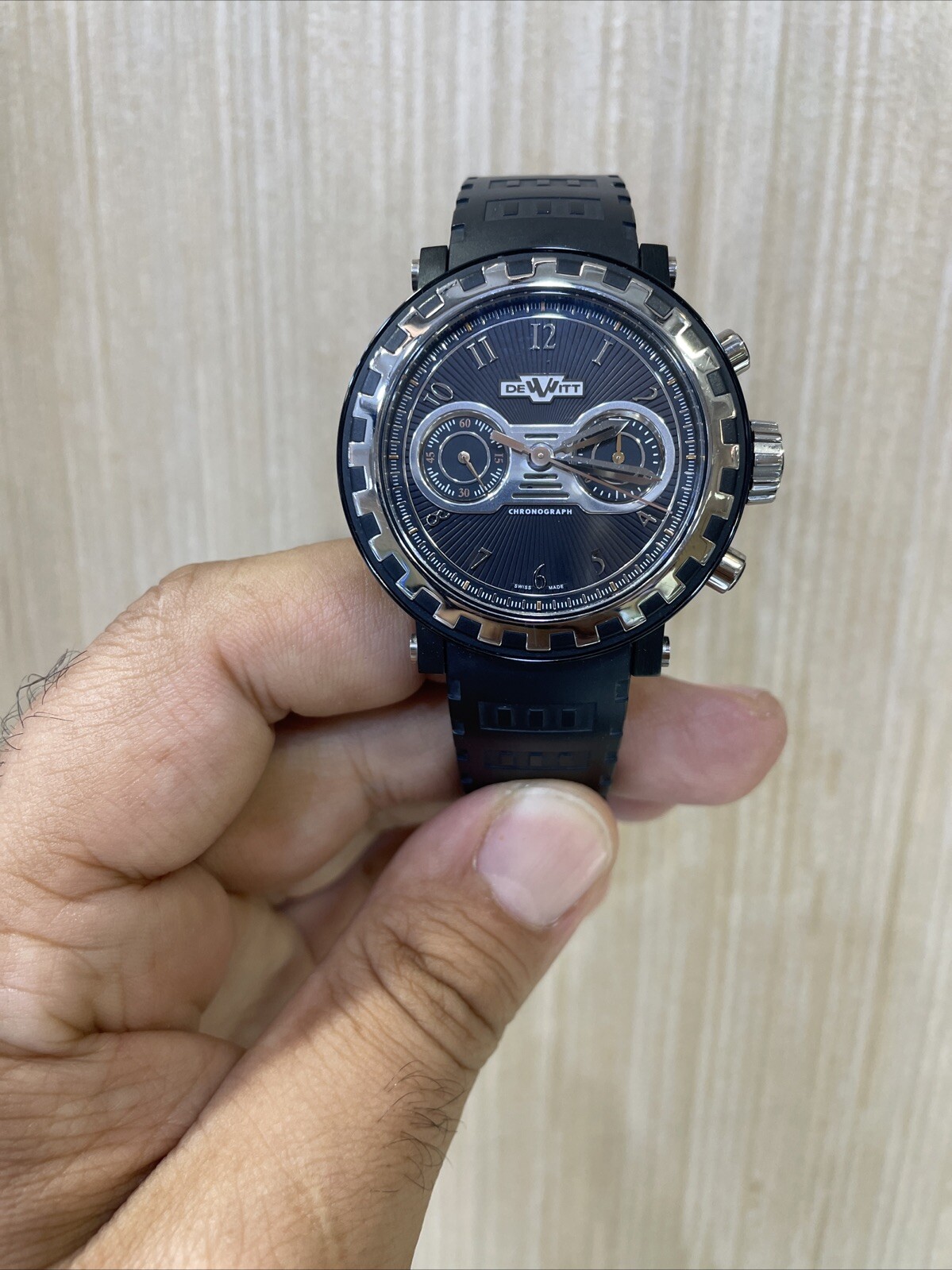 DeWitt Academia Sequential Chronograph - Black St… - image 1