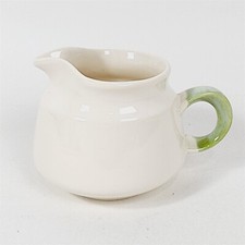 Vintage Franciscan Floral Earthenware White Green Creamer