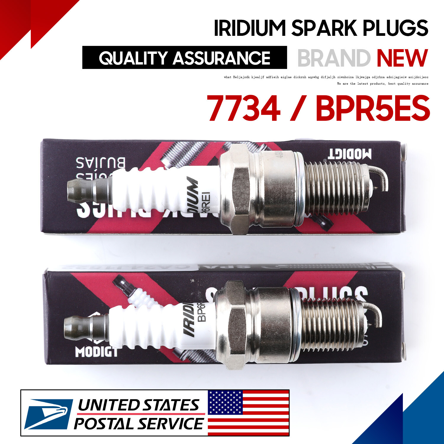 4x Fit NGK Iridium Spark Plug 7734 BPR5ES For Small Engine Briggs Stratton OEM
