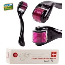 DERMA SKIN ROLLER 540 TITANIUM MICRO NEEDLE HAIR REGENERATION HAIR& BEARD GROWTH