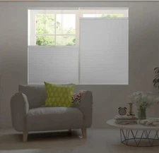 White Top Down Bottom Up Cordless Blackout Cellular Shades 47.75 in W x 48 in L