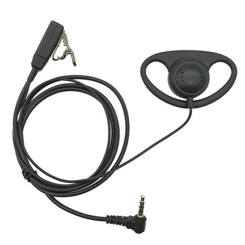 D-Shape Earpiece Headset PTT MIC Hidden For YAESU Vertex VX-300, VX-350, VX-351