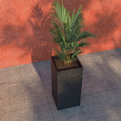 LeisureMod Basalt Talll Square Fiberstone & MGO Clay Planter for Indoor Outdoor - Picture 3 of 19
