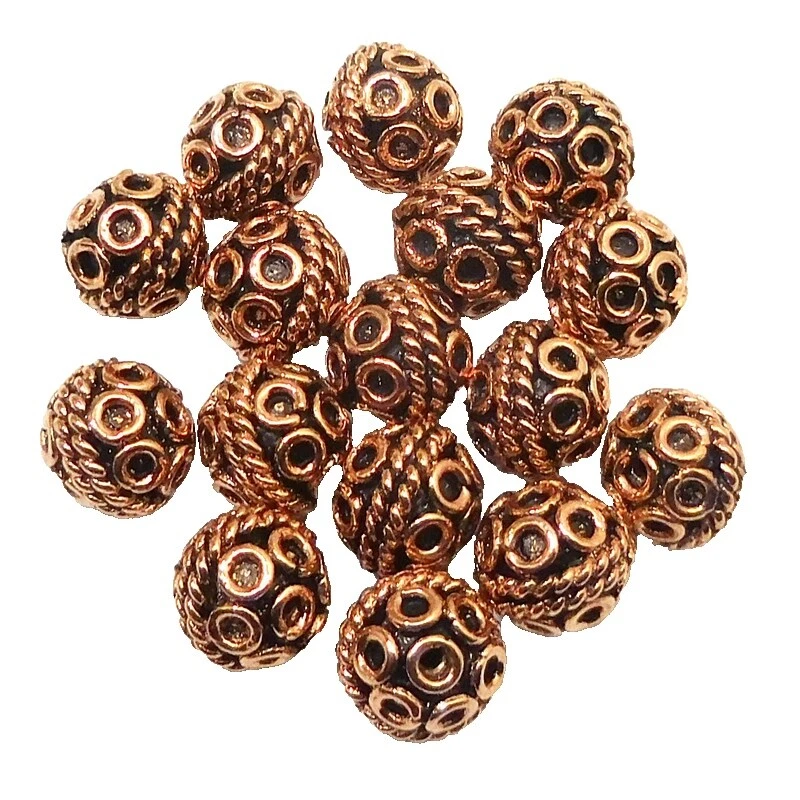 Copper Round 8 - 8.9 mm Size Jewelry Making Beads