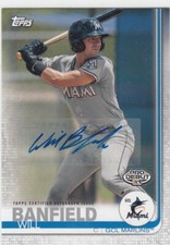 2019 Will Banfield Topps Pro Debut ROOKIE AUTO #181 - Miami Marlins RC