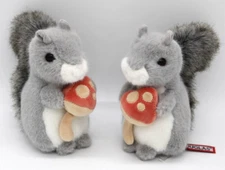 Set of 2 Douglas Toys Squirrels with Mushrooms Plush Stuffed Animal Toys, 5.75"
