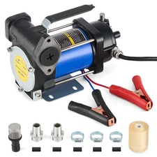 OMT 12gpm Cast Iron Gasoline Transfer Pump 12V Self-Priming Fuel Extractor Pump