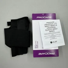 ProCare Black Elastic & Metal Wrist Brace Adult Unisex Large 79-97017