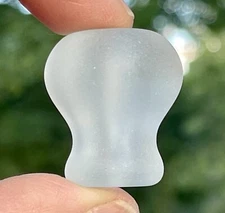 Tumbled Sea Glass Clear Antique Hardware DRAWER PULL-Door Knob Lot#1771