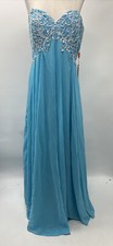 Dream Prom by Wedding Dress Blue Strapless Prom Bridal Evening Formal Gown Sz NA