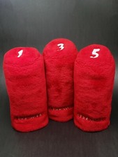 Kingwood Country Club Golf Headcovers Set 1 3 5 Red USA Made