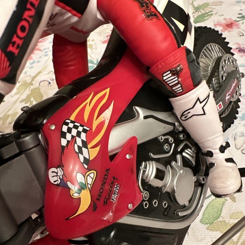 Radio Shack RC Dirt Bike Honda CR250R motocicleta de colección solo 60-4353 Carmichael - Imagen 22 de 24