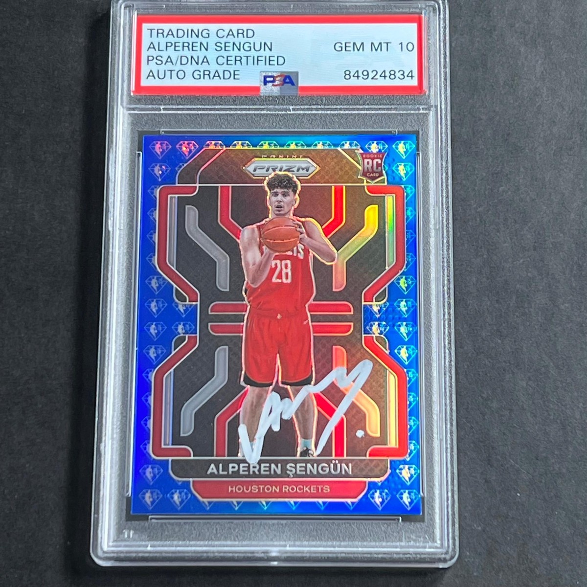 2021-22 Panini Prizm NBA 75th #318 Alperen Sengun Auto Grade 10 