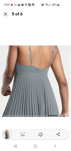 Athleta Pirouette Layering Pleated Metropolis Grey Empire Waist Dress 1X NWT - Picture 11 of 11