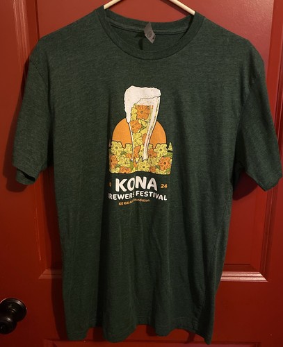 2024 KONA BREWERS FESTIVAL HAWAII GREEN SPONSOR SHIRT SIZE MEDIUM - 第 1/6 張圖片