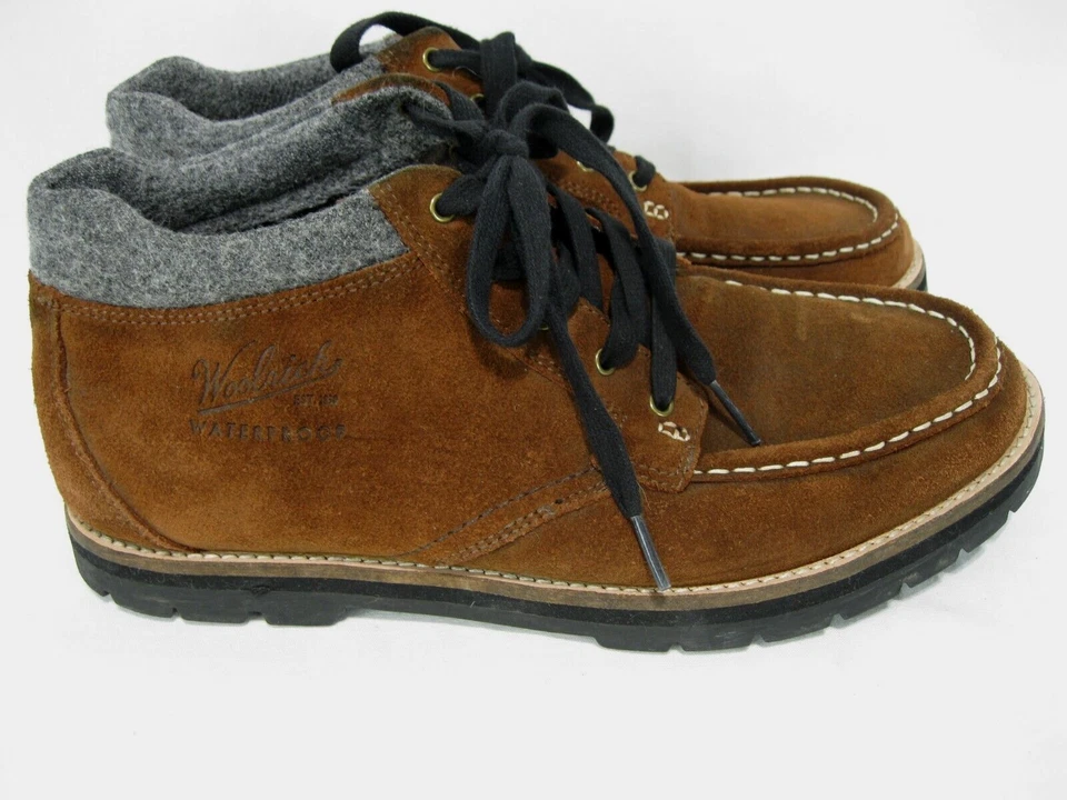 Botas femininas Woolrich couro marrom saude, acabamento em lã trilha caminhada tamanho 9 - Imagem 2 de 4