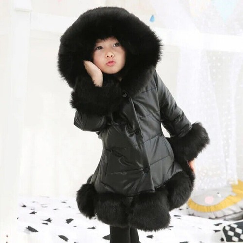 Baby Winter Warm Coats Girls Long Sleeve Hooded Thick Jacket Outwear Clothing US - Picture 25 of 26