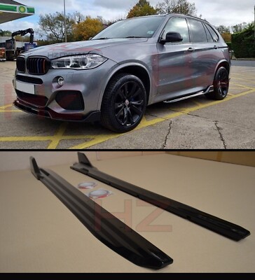 GLANZ SCHWARZ PERFORMANCE SEITENSCHWELLER VERLÄNGERUNG KLINGEN FÜR BMW X5 F15 2013 2018