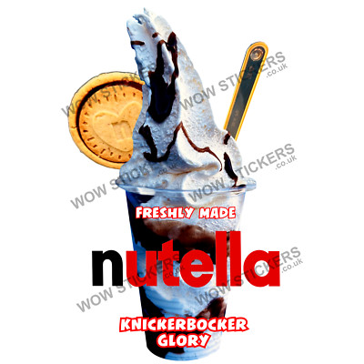 Eiswagen Aufkleber Nutella Nüsse Knickerbocker Glory Sticker Trailer Decals