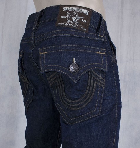 True Religion Jeans Men&amp;amp;#039;s Ricky Triple brown leather Overland wash M24859W50