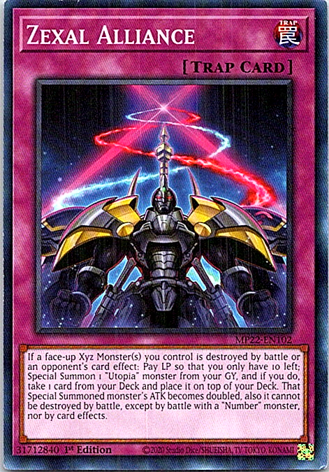 best yugioh zexal cards Zexal Alliance MP22-EN102 Yu-Gi-Oh! NM 1st Edition