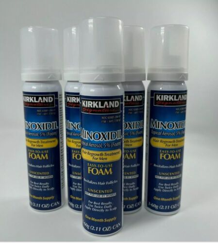Kirkland Minoxidil 5% Foam Men Hair Regrowth Treatment Hair Loss ...