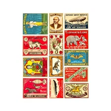 Vintage Label Art & Advertising - Clip Art, Collage, Altered Arts Sticker Sheet