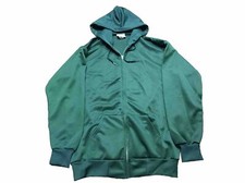 VTG 90s Bassett Walker Full Zip Hoodie Adult XL Tall Green Sweatshirt Blank