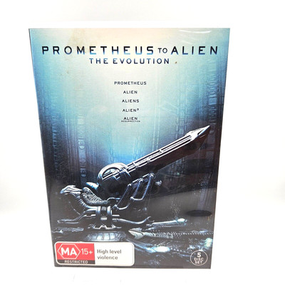 Prometheus to Alien The Evolution DVD 5 Movies Free Postage R4 VGC