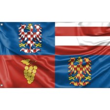 South Moravian Region Flag, Czechia | Fahne Unikales Design 90x150Herg. in EU