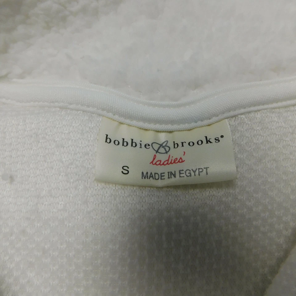 Bobbie Brooks Full-Zip Sherpa Fleece Vest - White, Small #9002 - Image 4 of 4