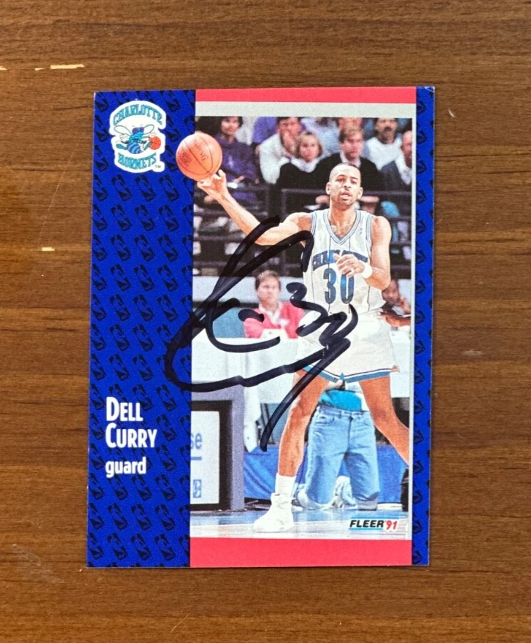 Dell Curry Basketball Autographed Sports Trading Cards