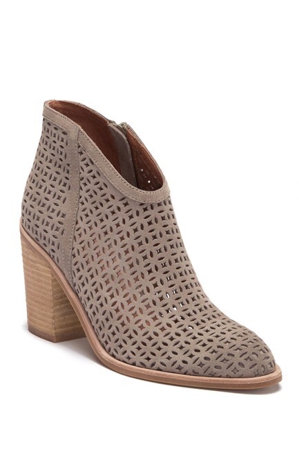 Jeffrey Campbell Medera Cutout Ankle Boot Booties Shoes Taupe
