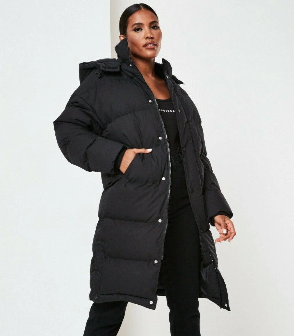 Missguided hooded padded jacket in grey