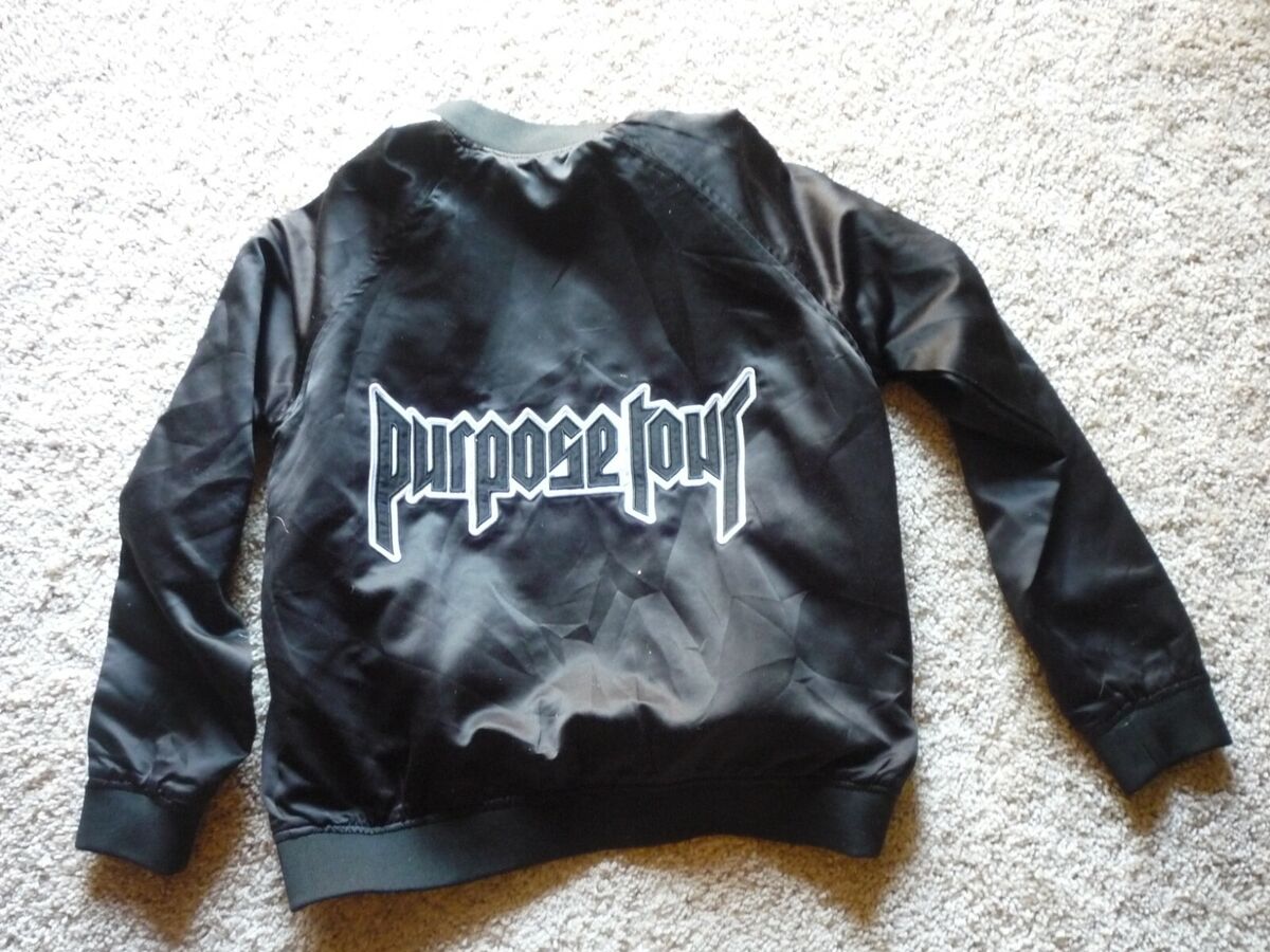 JUSTIN BIEBER PURPOSE TOUR 2016 JACKET-SNAP FRONT---SZ SM JUSTIN BIEBER PURPOSE TOUR 2016 JACKET-SNAP FRONT---SZ SM